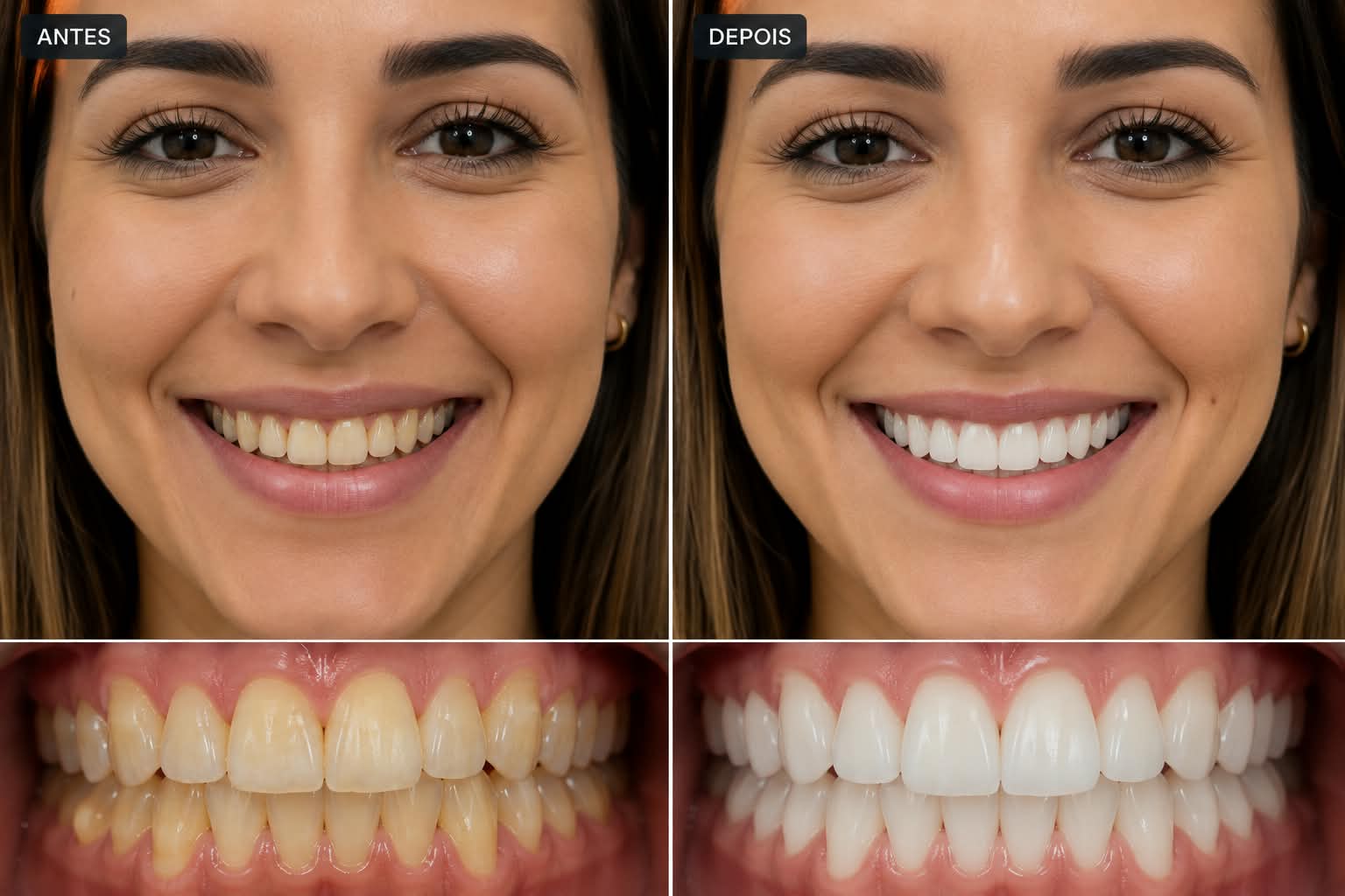 Antes e depois — Clareamento